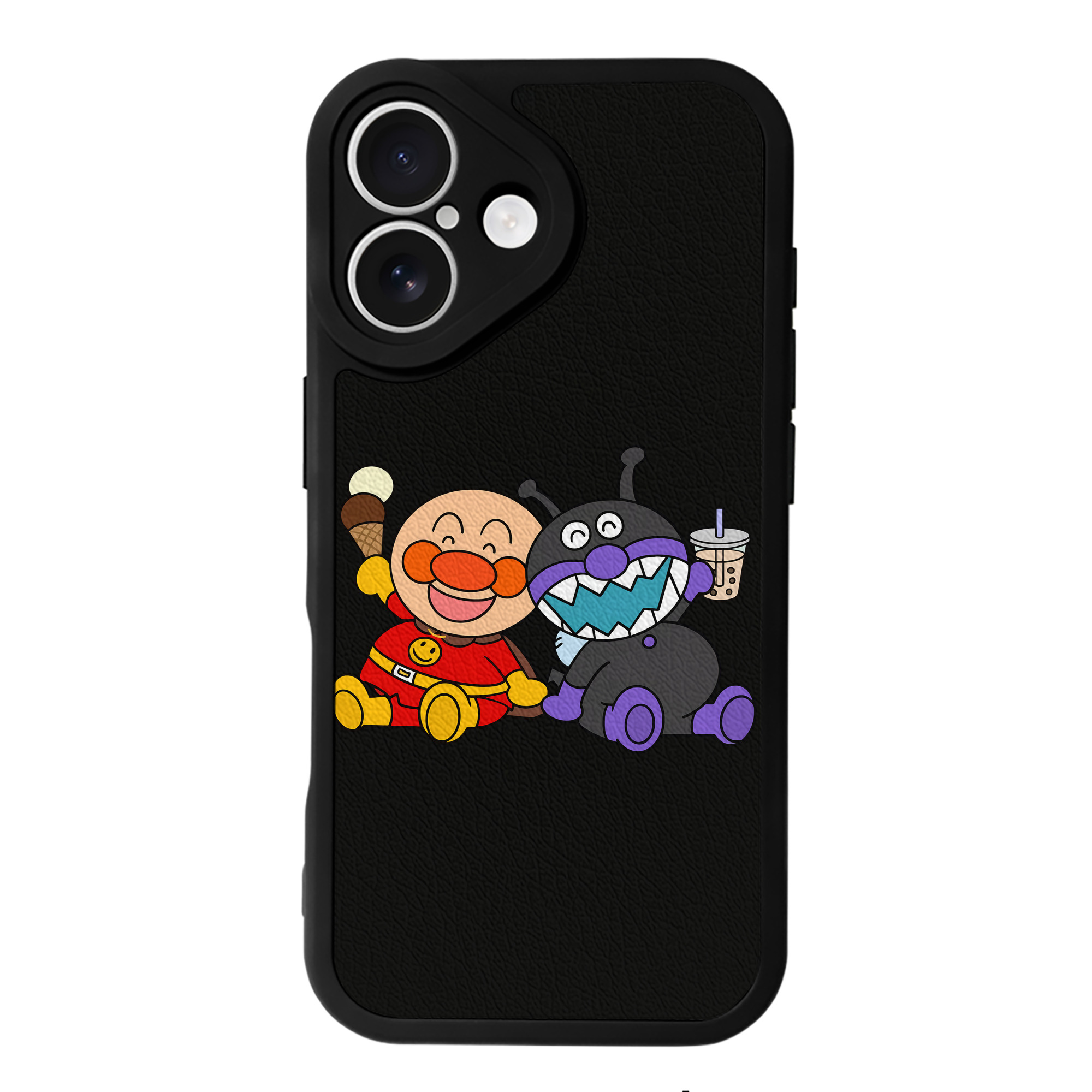 （画像用） アンパンマン Anpanman 【iPhone 16シリーズ対応】シリコンスマホケース（レザー調） 材質：シリコン